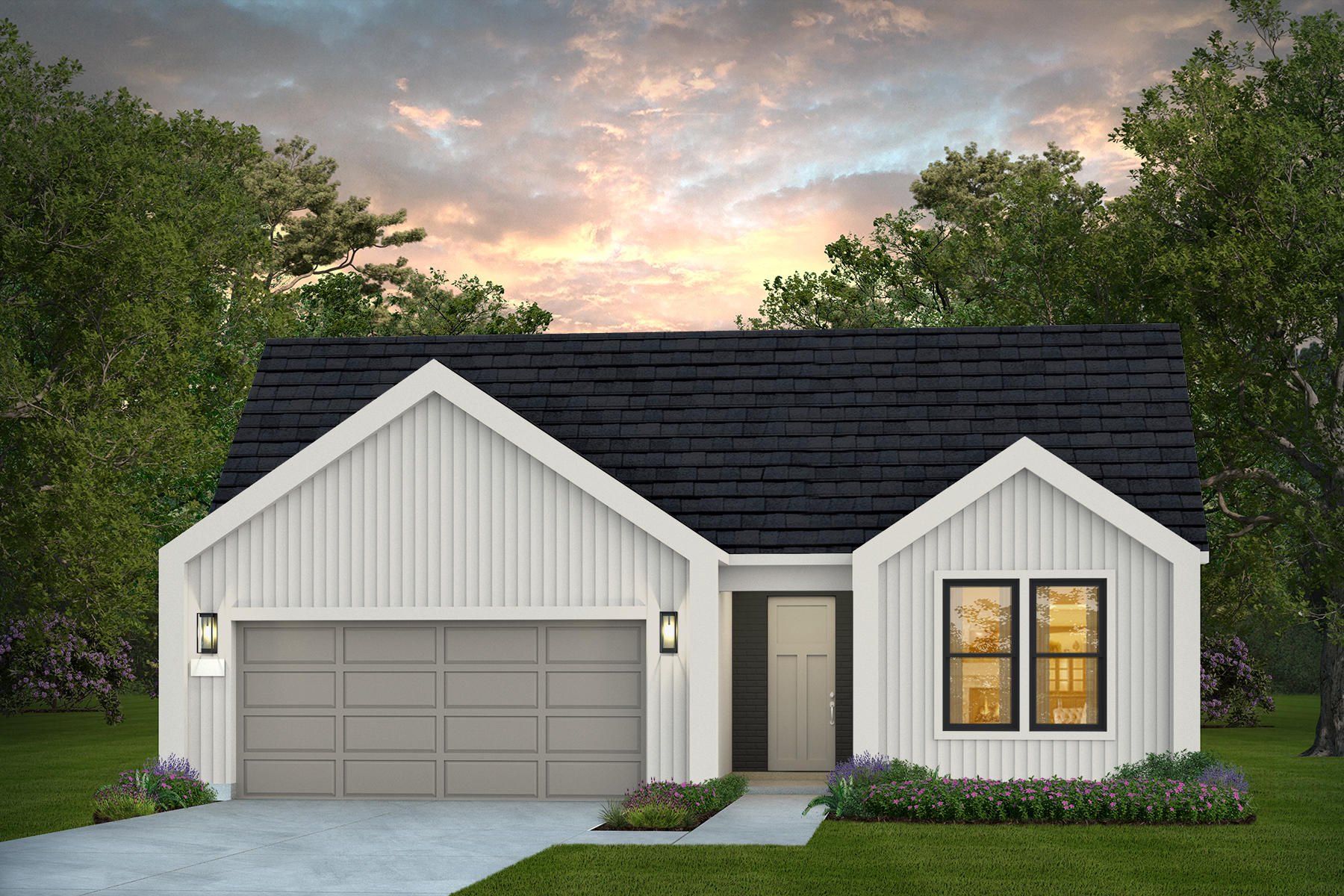 Front exterior of a new home in Del Webb Bridgeland, Cypress, TX, highlighting curb appeal (Image 1). Front exterior of a new home in Del Webb Bridgeland, Cypress, TX, highlighting curb appeal (Image 1).