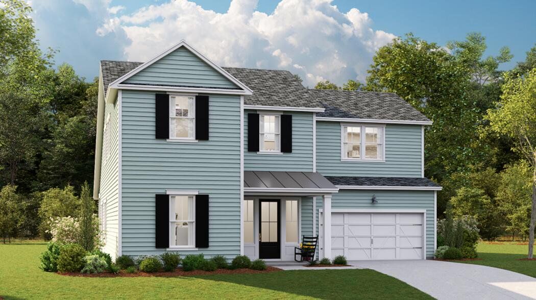 Front exterior of a new home in Carnes Crossroads, Summerville, SC, highlighting curb appeal (Image 1). Front exterior of a new home in Carnes Crossroads, Summerville, SC, highlighting curb appeal (Image 1).