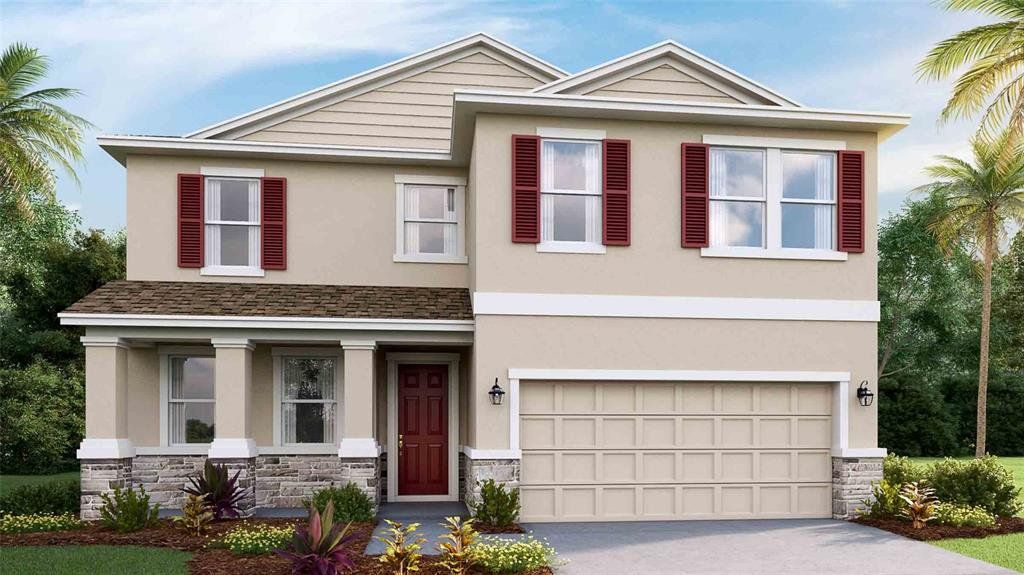 Front exterior of a new home in Silverstone North, Palmetto, FL, highlighting curb appeal (Image 1). Front exterior of a new home in Silverstone North, Palmetto, FL, highlighting curb appeal (Image 1).