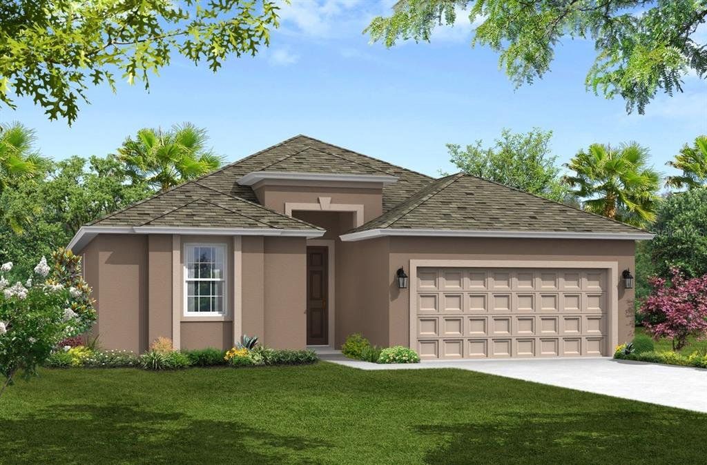 Front exterior of a new home in , Brooksville, FL, highlighting curb appeal (Image 1). Front exterior of a new home in , Brooksville, FL, highlighting curb appeal (Image 1).