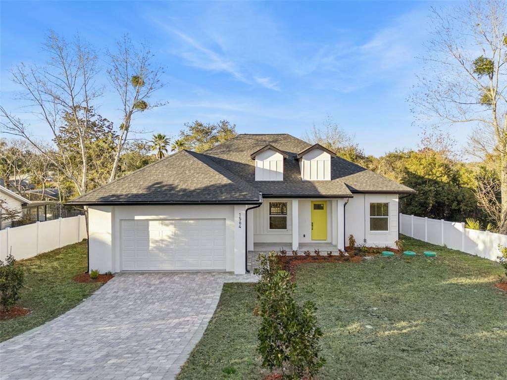 Front exterior of a new home in , Deltona, FL, highlighting curb appeal (Image 1). Front exterior of a new home in , Deltona, FL, highlighting curb appeal (Image 1).