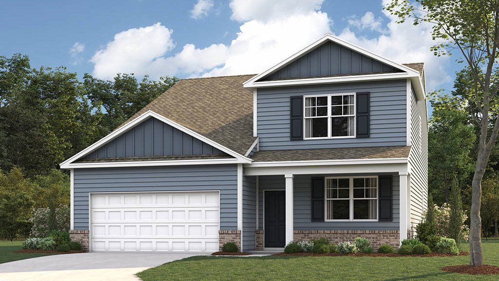Front exterior of a new home in Emory Creek, Harriman, TN, highlighting curb appeal (Image 1). Front exterior of a new home in Emory Creek, Harriman, TN, highlighting curb appeal (Image 1).