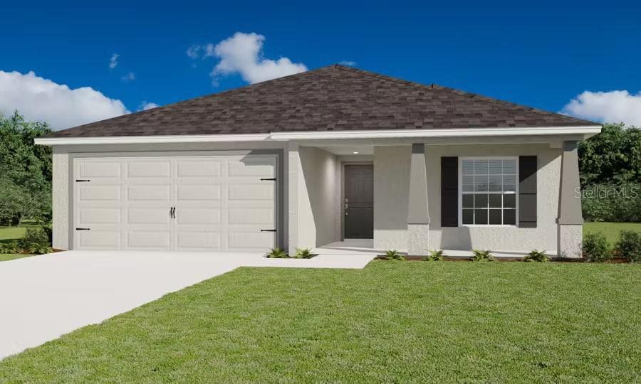 Front exterior of a new home in VillaMar, Winter Haven, FL, highlighting curb appeal (Image 1). Front exterior of a new home in VillaMar, Winter Haven, FL, highlighting curb appeal (Image 1).
