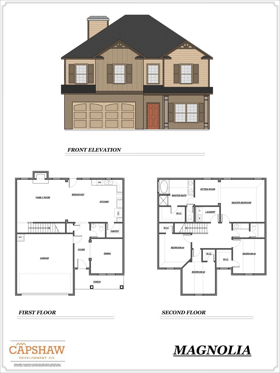 2D floor plan layout for the Magnolia by Capshaw in Peeksville Landing, Locust Grove, GA (Image 1). 2D floor plan layout for the Magnolia by Capshaw in Peeksville Landing, Locust Grove, GA (Image 1).