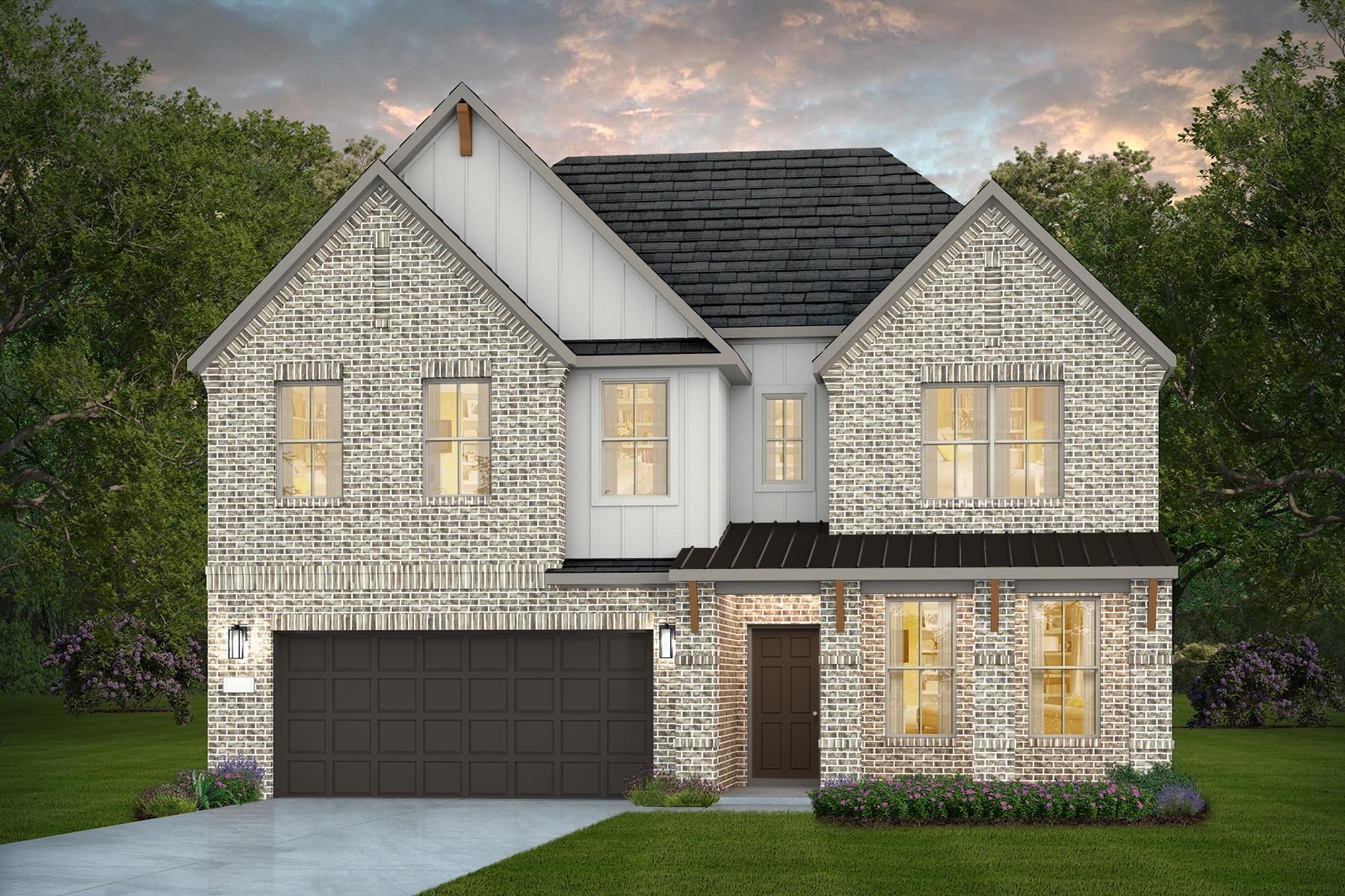 Front exterior of a new home in Bison Ridge, San Antonio, TX, highlighting curb appeal (Image 1). Front exterior of a new home in Bison Ridge, San Antonio, TX, highlighting curb appeal (Image 1).