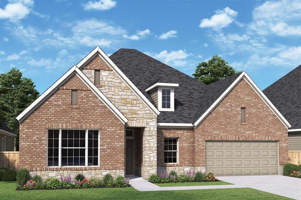 Front exterior of a new home in , Midlothian, TX, highlighting curb appeal (Image 1). Front exterior of a new home in , Midlothian, TX, highlighting curb appeal (Image 1).