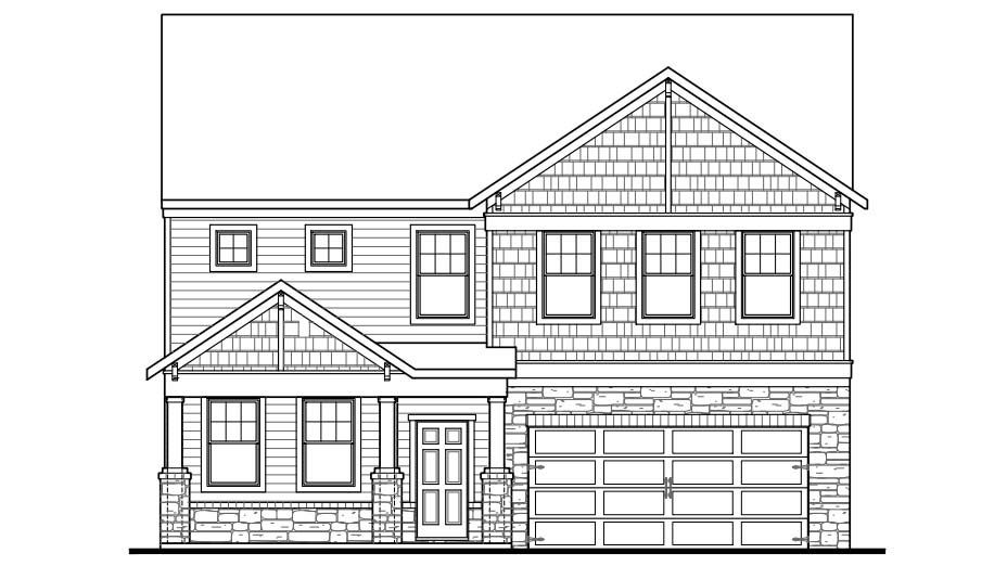 Exterior rendering of this home design in Granite Falls, Lancaster, SC (Image 1). Exterior rendering of this home design in Granite Falls, Lancaster, SC (Image 1).