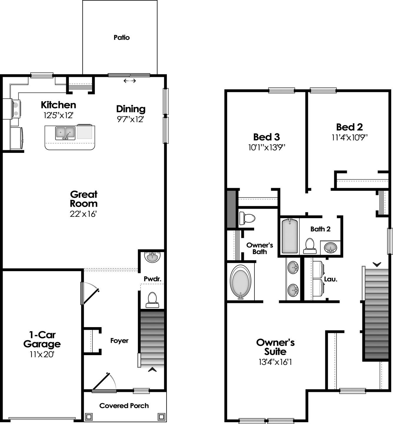 2D floor plan layout of this home in Percival Village, Columbia, SC (Image 1).
