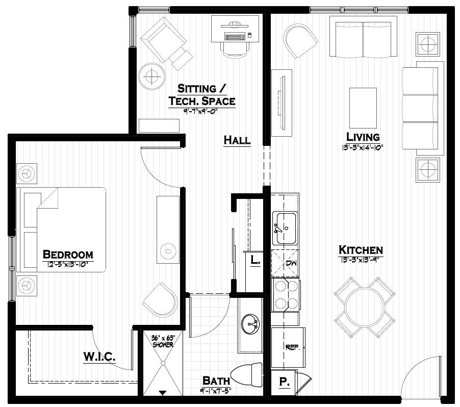 2D floor plan layout for the Cactusflower by Metropolitan Homes in Trailhead, Littleton, CO (Image 1).