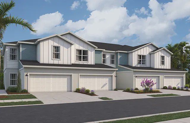 Front exterior of a new home in Waterset, Apollo Beach, FL, highlighting curb appeal (Image 1). Front exterior of a new home in Waterset, Apollo Beach, FL, highlighting curb appeal (Image 1).