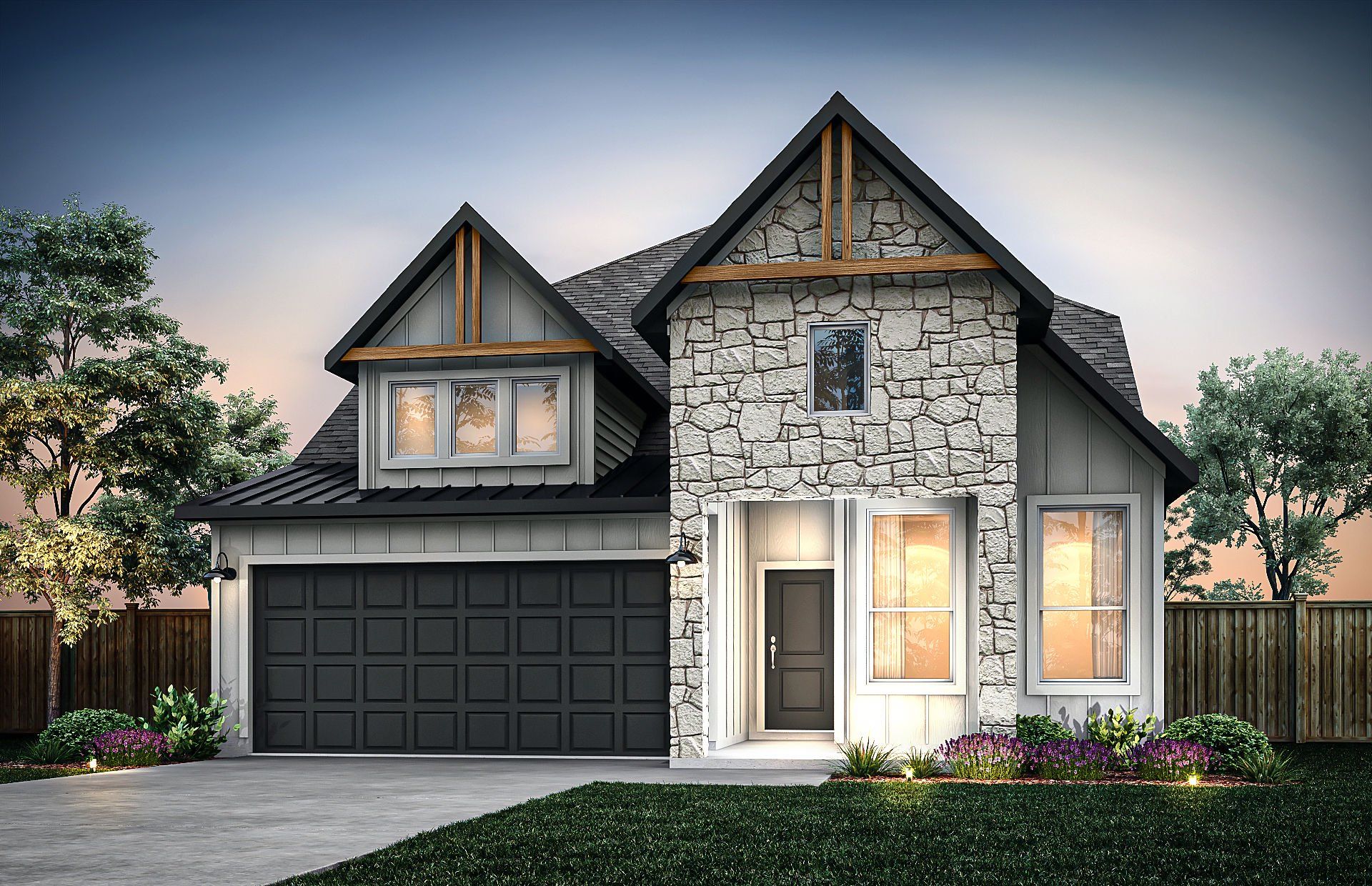 Front exterior of a new home in Kuempel Farms, Pflugerville, TX, highlighting curb appeal (Image 1). Front exterior of a new home in Kuempel Farms, Pflugerville, TX, highlighting curb appeal (Image 1).