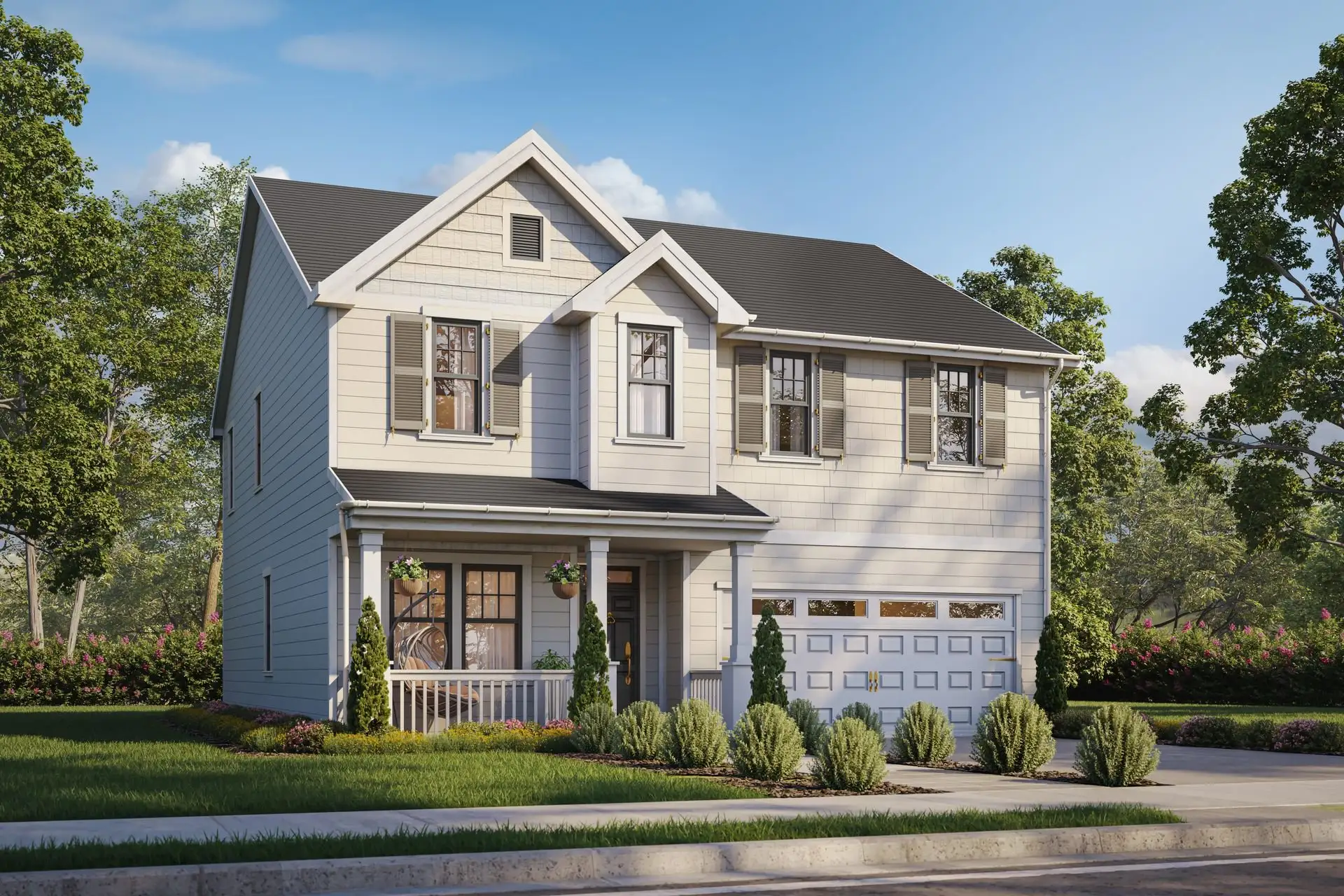 Representative exterior photo of a completed home built from the Lynwood TH by True Homes in Clark Village Townhomes, Charlotte, NC (Image 1).