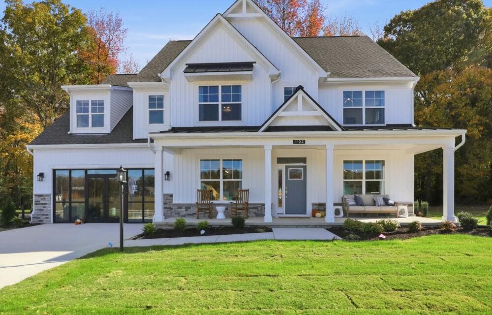 Representative exterior photo of a completed home built from the Roanoke by Eastwood Homes in Rone Creek, Waxhaw, NC (Image 1).