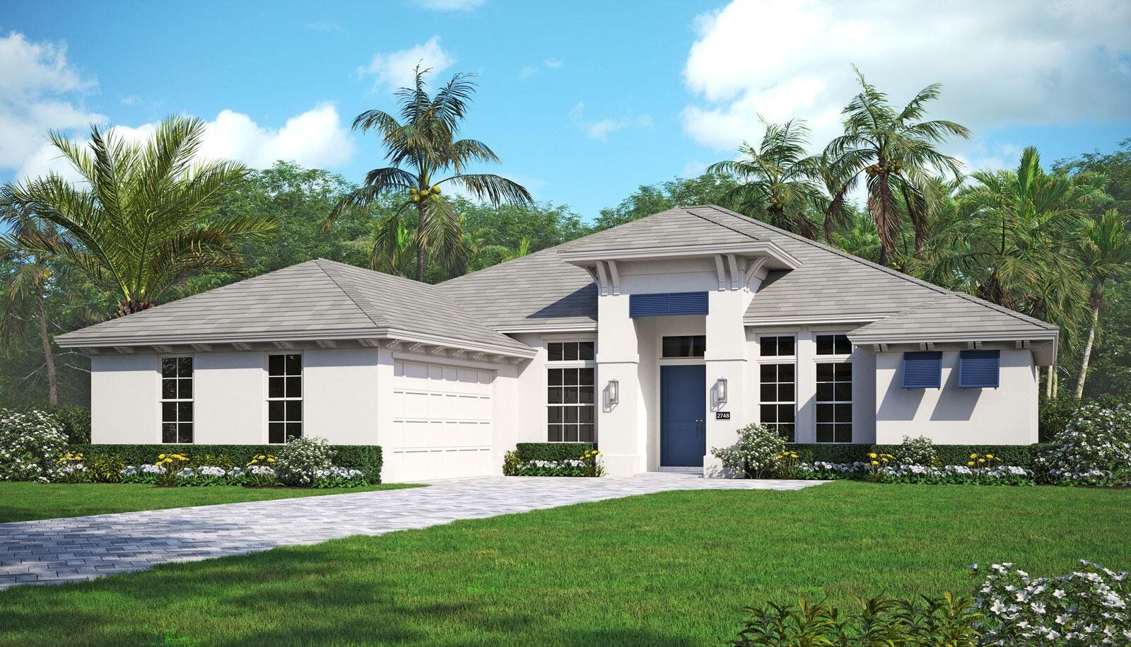 Front exterior of a new home in , Port St. Lucie, FL, highlighting curb appeal (Image 1). Front exterior of a new home in , Port St. Lucie, FL, highlighting curb appeal (Image 1).