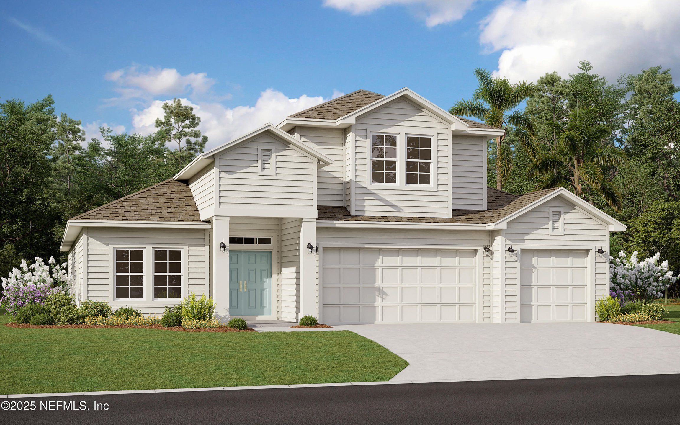 Front exterior of a new home in , St. Augustine, FL, highlighting curb appeal (Image 1). Front exterior of a new home in , St. Augustine, FL, highlighting curb appeal (Image 1).