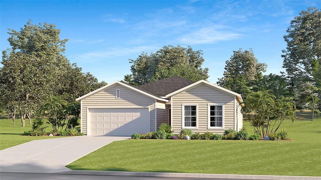Front exterior of a new home in Trailhead Landing: Trailhead Landing 50s, Alachua, FL, highlighting curb appeal (Image 1).