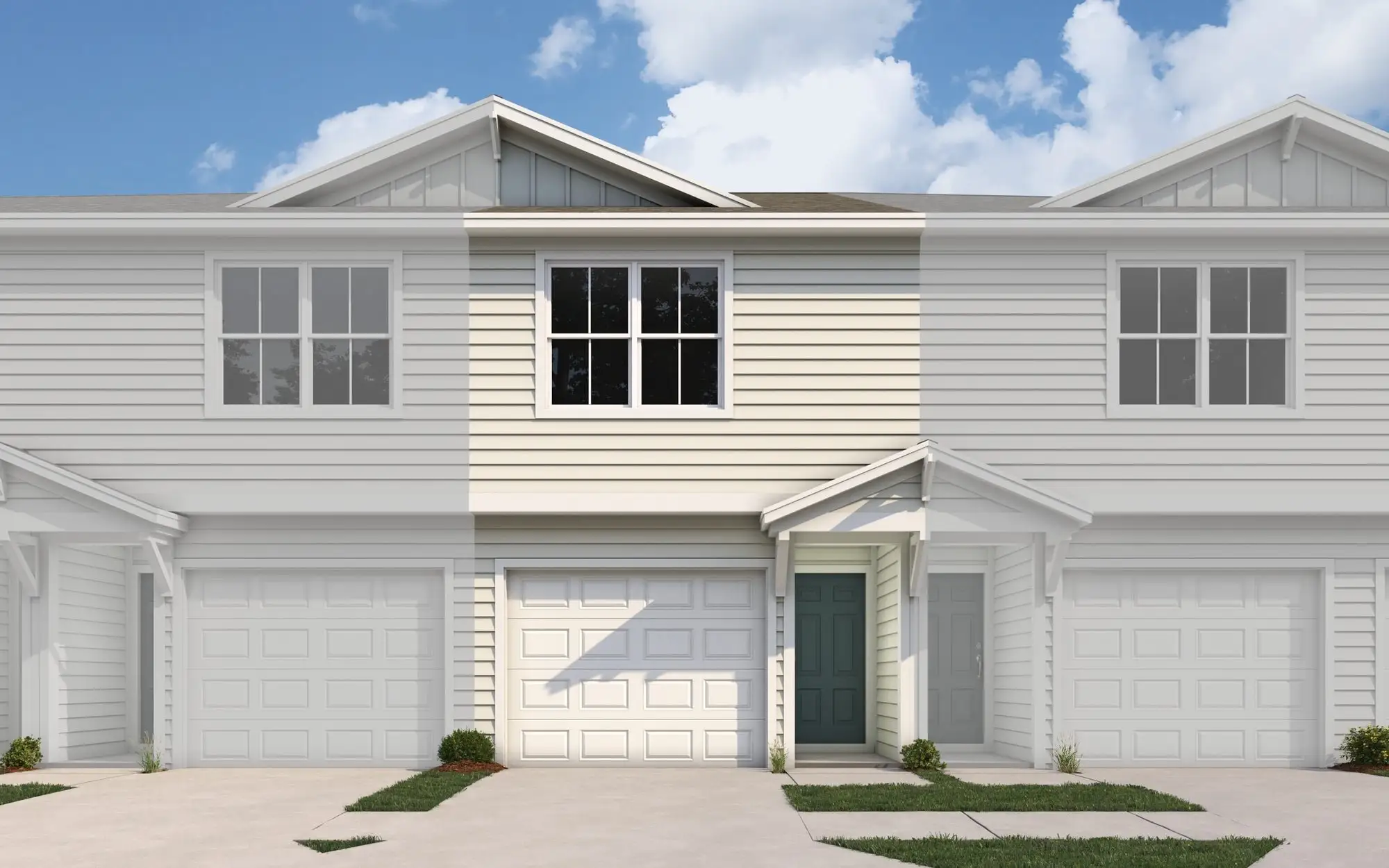 Front exterior of a new home in Westview Manor, Jacksonville, FL, highlighting curb appeal (Image 1).