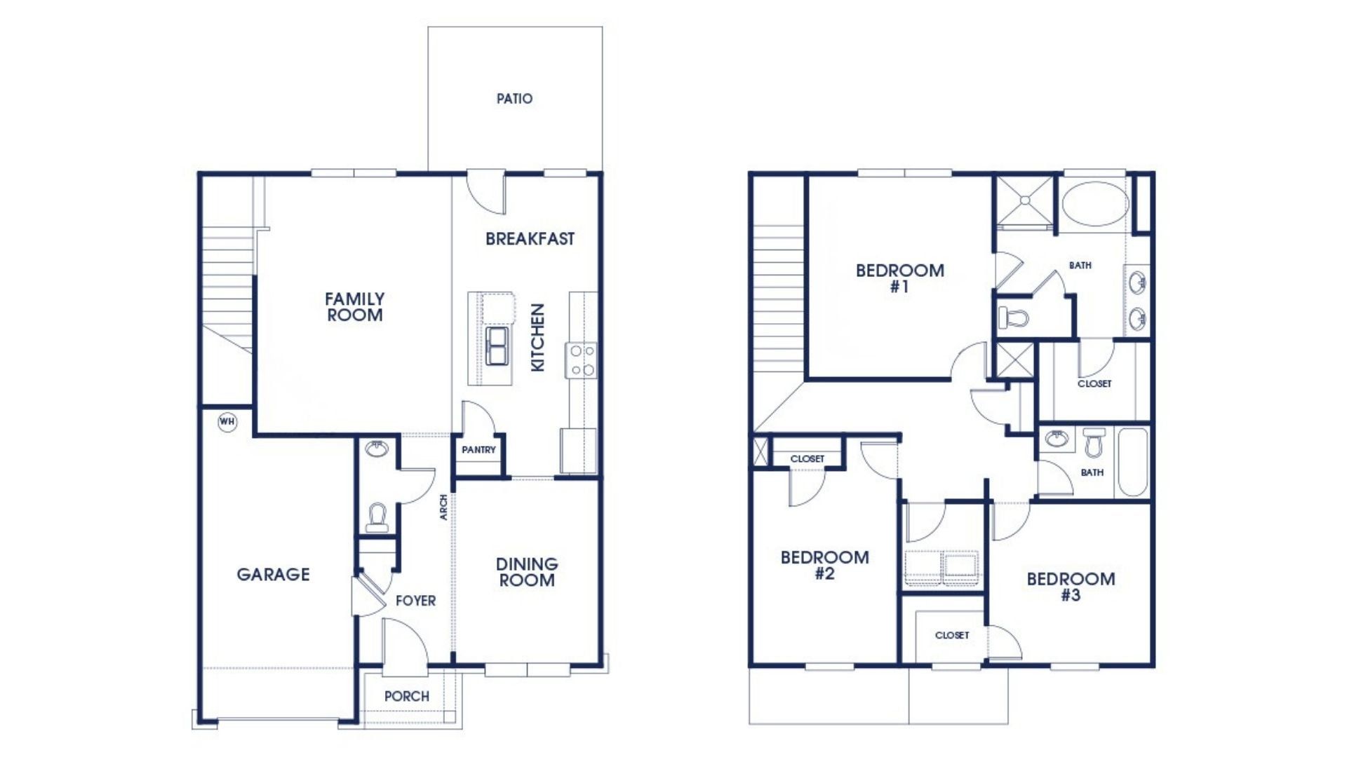 2D floor plan layout for the Plan by D.R. Horton in Sherwood Manor, College Park, GA (Image 1). 2D floor plan layout for the Plan by D.R. Horton in Sherwood Manor, College Park, GA (Image 1).