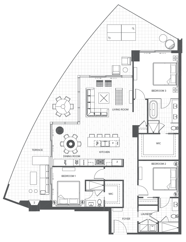 2D floor plan layout of this home in Bleu Ciel, Dallas, TX (Image 1).