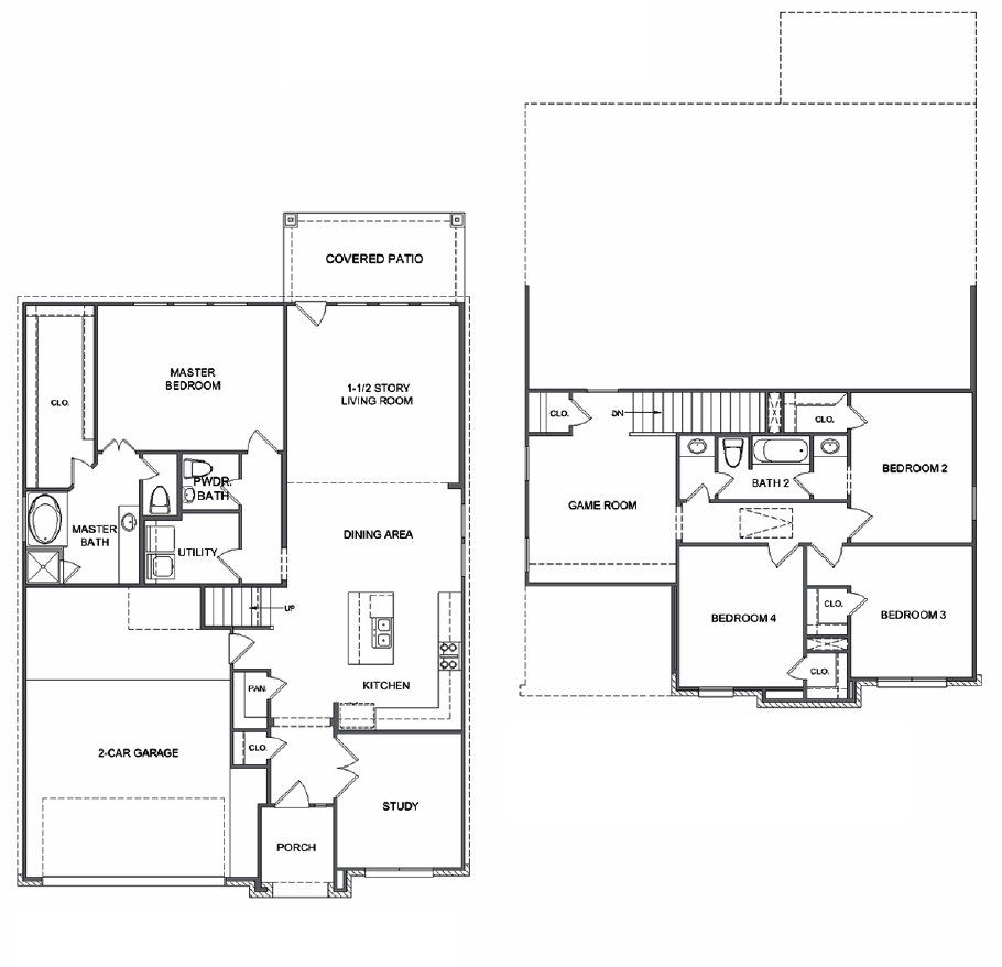 2D floor plan layout for the Floor Plan 1668 by Colina Homes in Rollingbrook Estates, Baytown, TX (Image 1). 2D floor plan layout for the Floor Plan 1668 by Colina Homes in Rollingbrook Estates, Baytown, TX (Image 1).
