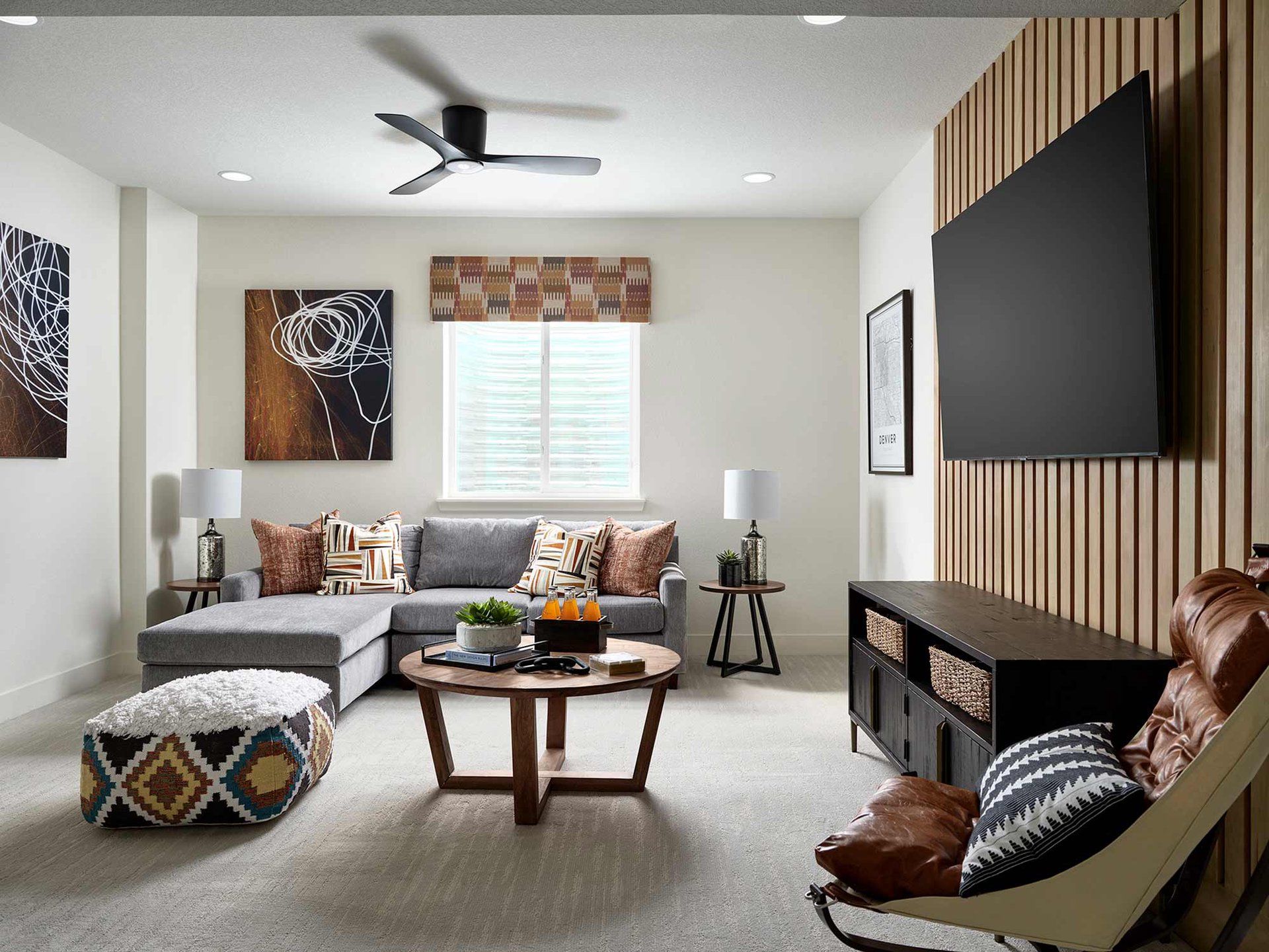 Representative furnished interior of a home built from the The Sloan by David Weekley Homes in Painted Prairie Legacy, Aurora (Image 1).