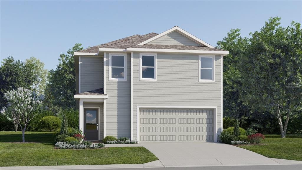 Front exterior of a new home in Sugarloaf Ridge, Minneola, FL, highlighting curb appeal (Image 1). Front exterior of a new home in Sugarloaf Ridge, Minneola, FL, highlighting curb appeal (Image 1).