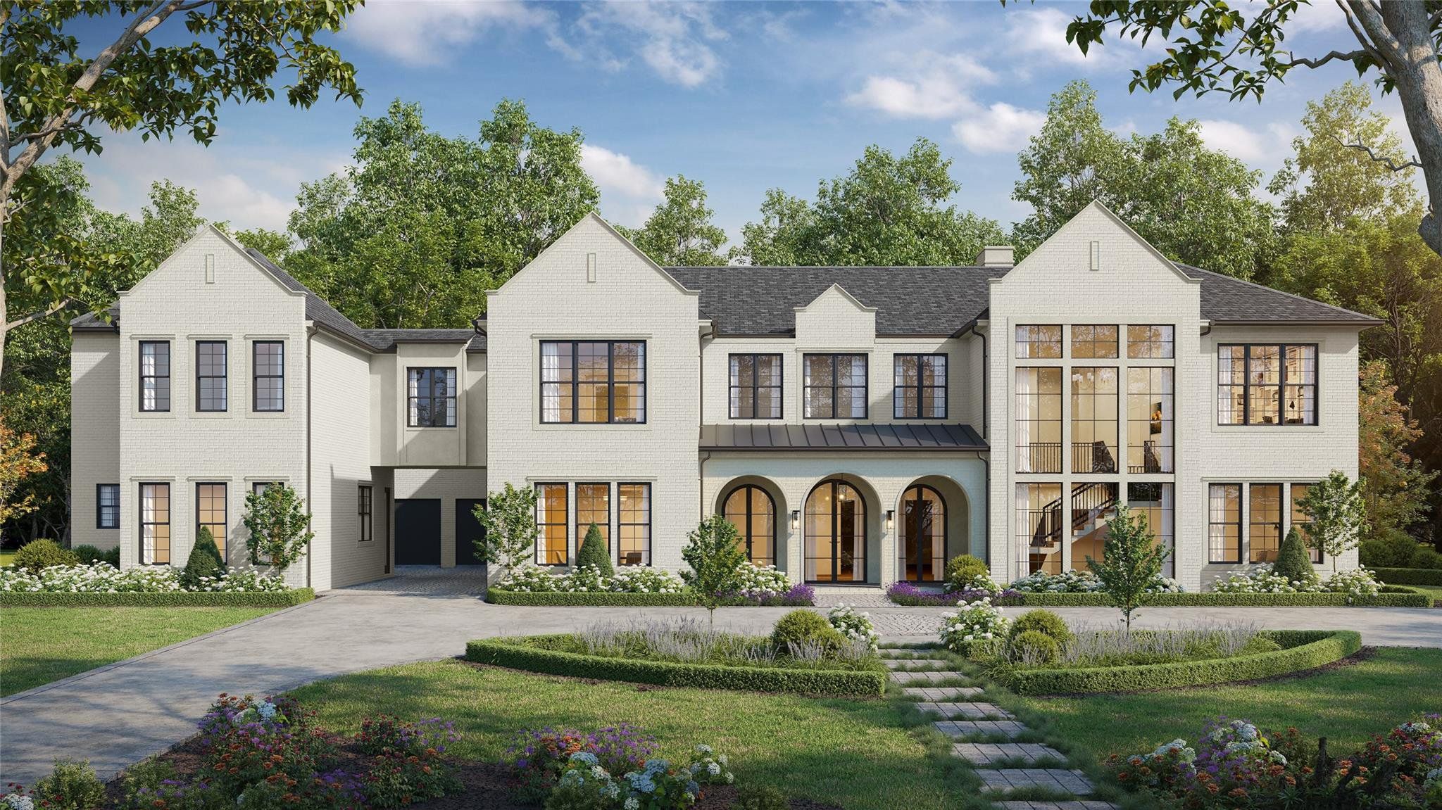 Front exterior of a new home in , Houston, TX, highlighting curb appeal (Image 1). Front exterior of a new home in , Houston, TX, highlighting curb appeal (Image 1).