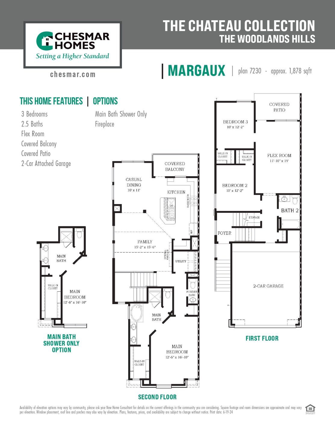 2D floor plan layout for the Margaux by Chesmar Homes in The Woodland Hills Chateau, Willis, TX (Image 1). 2D floor plan layout for the Margaux by Chesmar Homes in The Woodland Hills Chateau, Willis, TX (Image 1).
