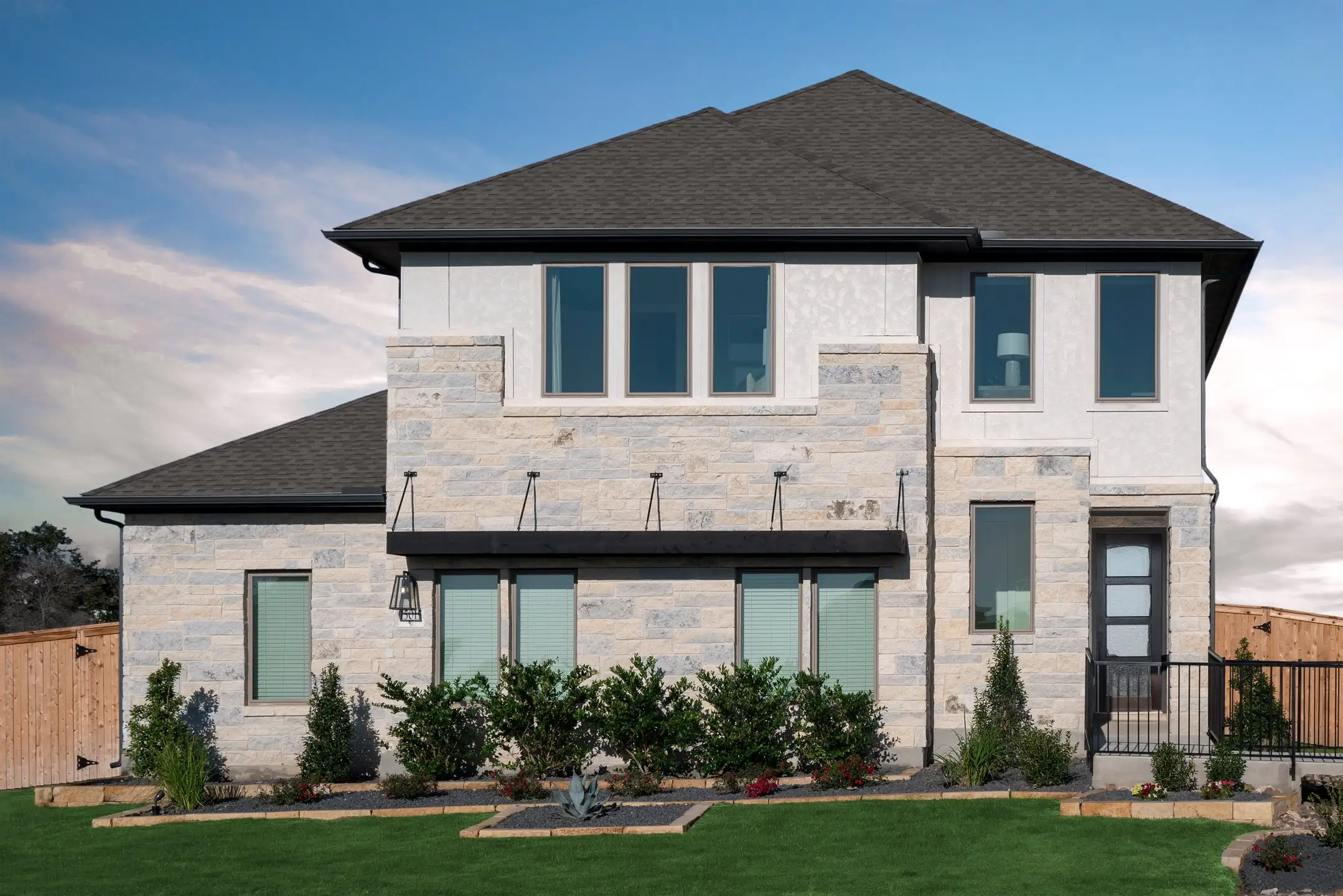 Front exterior of a new home in Century Farms, Celina, TX, highlighting curb appeal (Image 1). Front exterior of a new home in Century Farms, Celina, TX, highlighting curb appeal (Image 1).