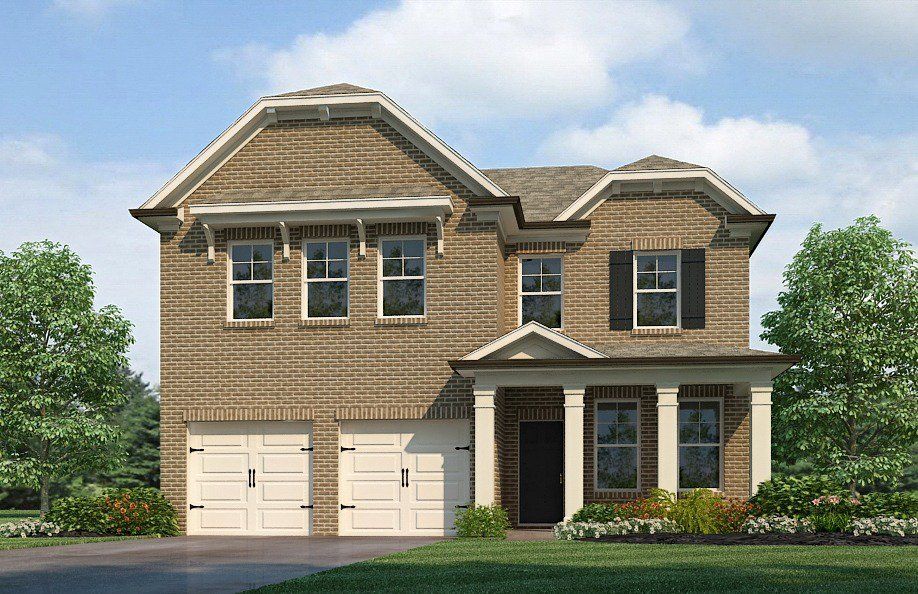 Representative exterior photo of a completed home built from the Wynbrooke – 2 Car Garage by Rockhaven Homes in Hillbrooke Preserve, Conyers, GA (Image 1).