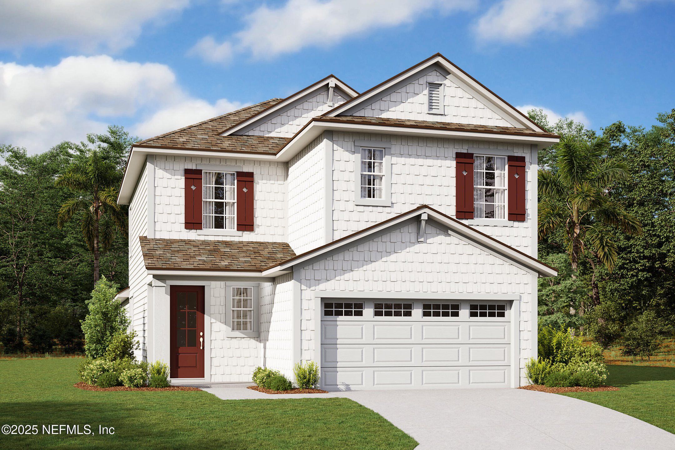 Front exterior of a new home in , Ponte Vedra, FL, highlighting curb appeal (Image 1). Front exterior of a new home in , Ponte Vedra, FL, highlighting curb appeal (Image 1).