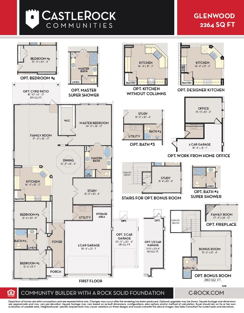 2D floor plan layout for the Glenwood by CastleRock Communities in Green Meadows, Celina, TX (Image 1). 2D floor plan layout for the Glenwood by CastleRock Communities in Green Meadows, Celina, TX (Image 1).