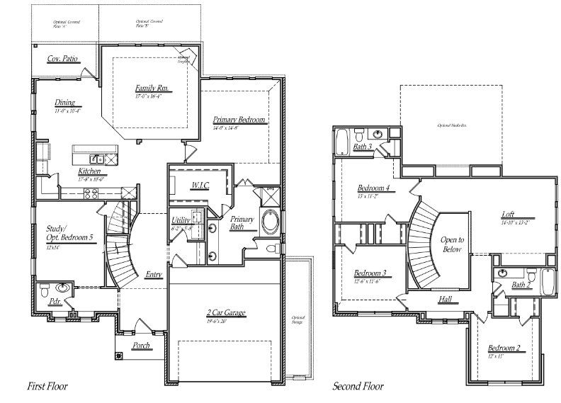 2D floor plan layout for the 659 by Long Lake Ltd. in Briarwood Crossing, Rosenberg, TX (Image 1).