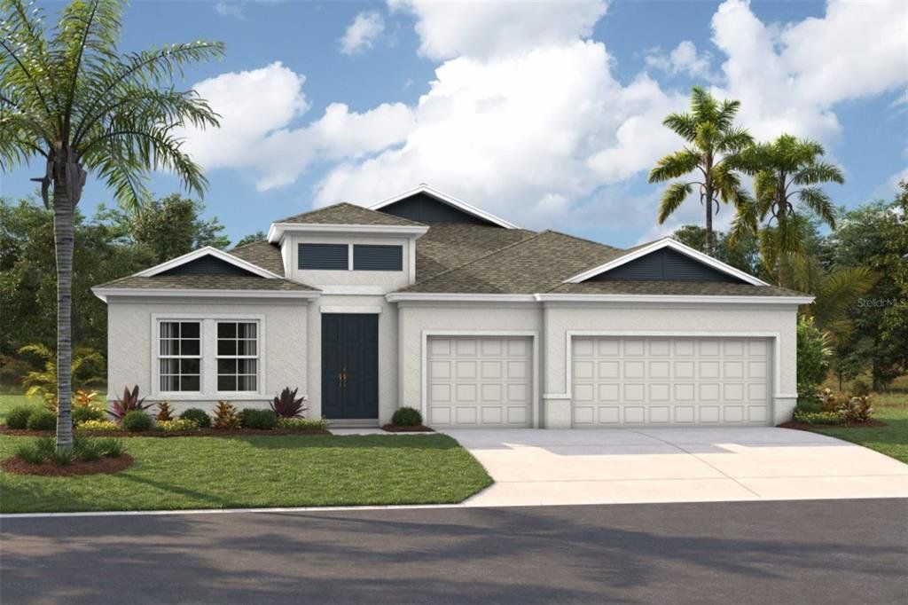 Front exterior of a new home in Waterset, Apollo Beach, FL, highlighting curb appeal (Image 1). Front exterior of a new home in Waterset, Apollo Beach, FL, highlighting curb appeal (Image 1).