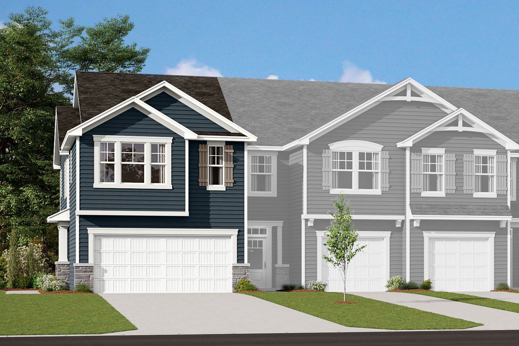 Briana French Country Elevation rendering Briana French Country Elevation rendering