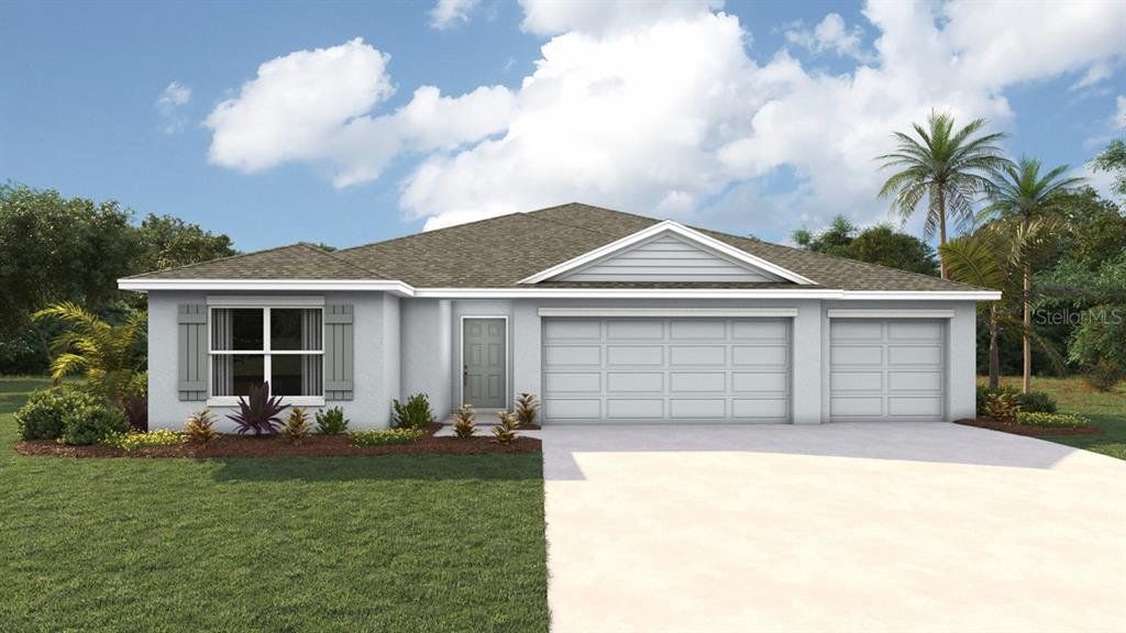 Front exterior of a new home in Somerset Bay, Spring Hill, FL, highlighting curb appeal (Image 1). Front exterior of a new home in Somerset Bay, Spring Hill, FL, highlighting curb appeal (Image 1).