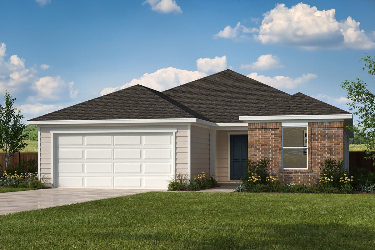Front exterior of a new home in Cottonwood Creek, Seagoville, TX, highlighting curb appeal (Image 1). Front exterior of a new home in Cottonwood Creek, Seagoville, TX, highlighting curb appeal (Image 1).