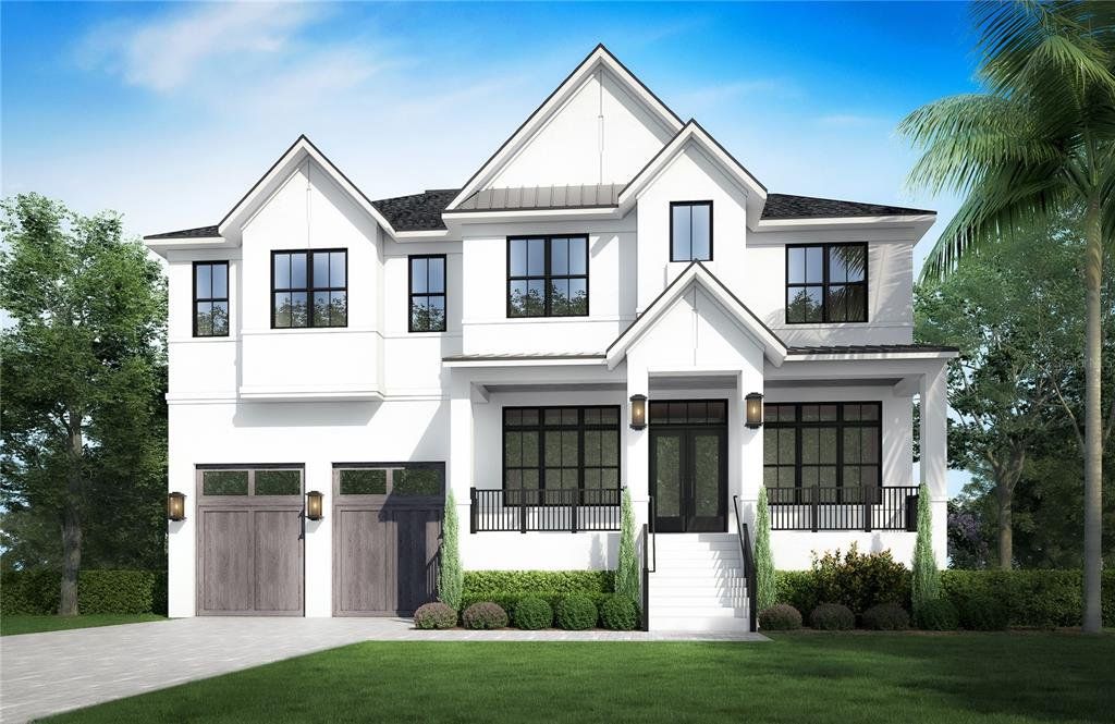 Front exterior of a new home in , Tampa, FL, highlighting curb appeal (Image 1). Front exterior of a new home in , Tampa, FL, highlighting curb appeal (Image 1).