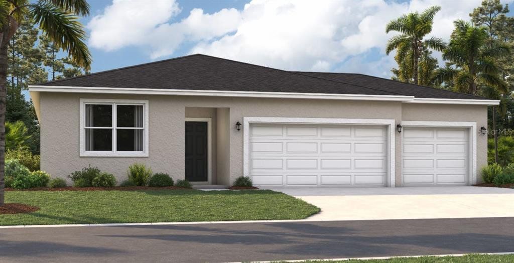 Front exterior of a new home in Green Leaf, West Melbourne, FL, highlighting curb appeal (Image 1). Front exterior of a new home in Green Leaf, West Melbourne, FL, highlighting curb appeal (Image 1).