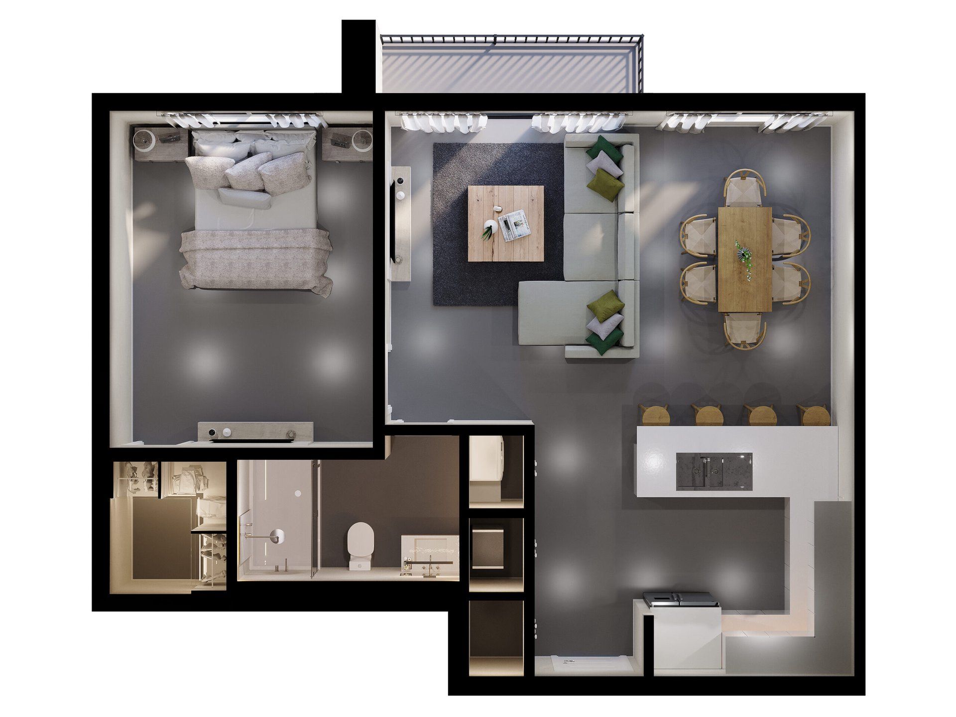 Image 1 representing the 1 Bed by ABH Developer Group in 1920 Pierce, Hollywood, FL.