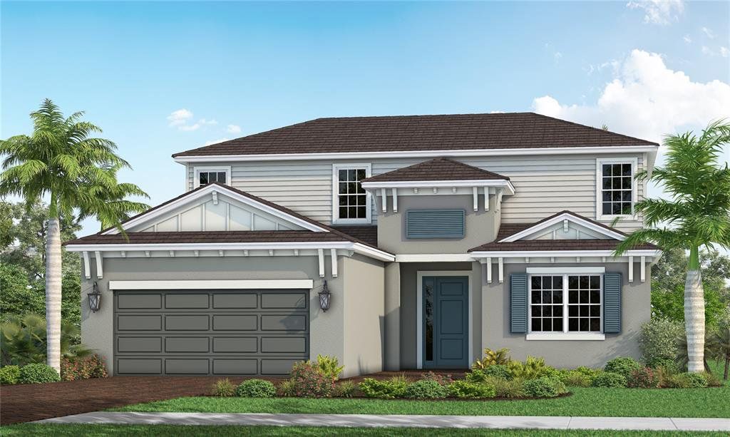 Front exterior of a new home in , Sarasota, FL, highlighting curb appeal (Image 1).