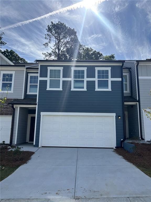 Front exterior of a new home in Chestnut Grove, Douglasville, GA, highlighting curb appeal (Image 1). Front exterior of a new home in Chestnut Grove, Douglasville, GA, highlighting curb appeal (Image 1).