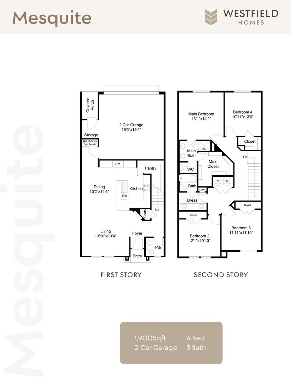 2D floor plan layout for the Mesquite by Westfield Homes in Jeans Creek, McKinney, TX (Image 1). 2D floor plan layout for the Mesquite by Westfield Homes in Jeans Creek, McKinney, TX (Image 1).