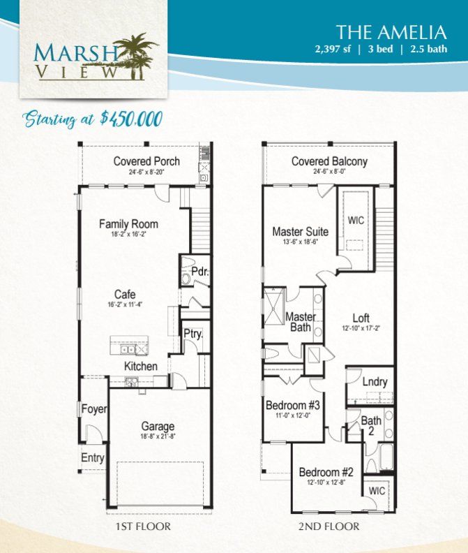 2D floor plan layout for the The Amelia by Artisan Homes in Marsh View, Fernandina Beach, FL (Image 1). 2D floor plan layout for the The Amelia by Artisan Homes in Marsh View, Fernandina Beach, FL (Image 1).