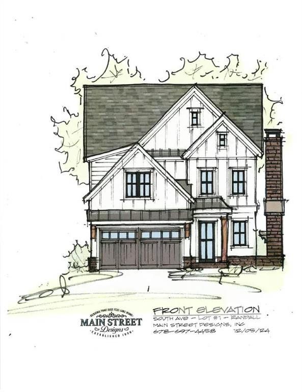 Front exterior of a new home in , Marietta, GA, highlighting curb appeal (Image 1).