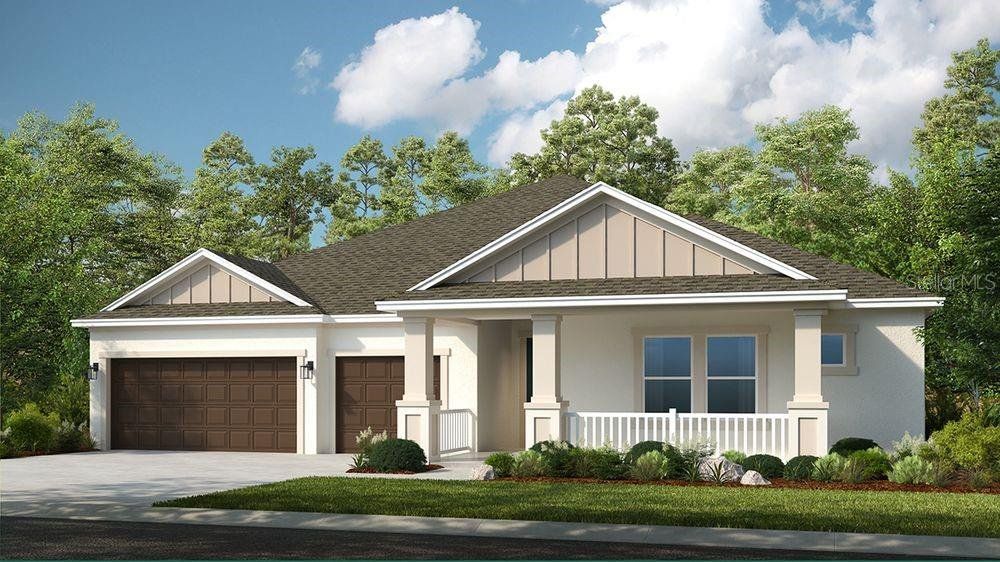 Front exterior of a new home in Ardisia Park, New Smyrna Beach, FL, highlighting curb appeal (Image 1). Front exterior of a new home in Ardisia Park, New Smyrna Beach, FL, highlighting curb appeal (Image 1).
