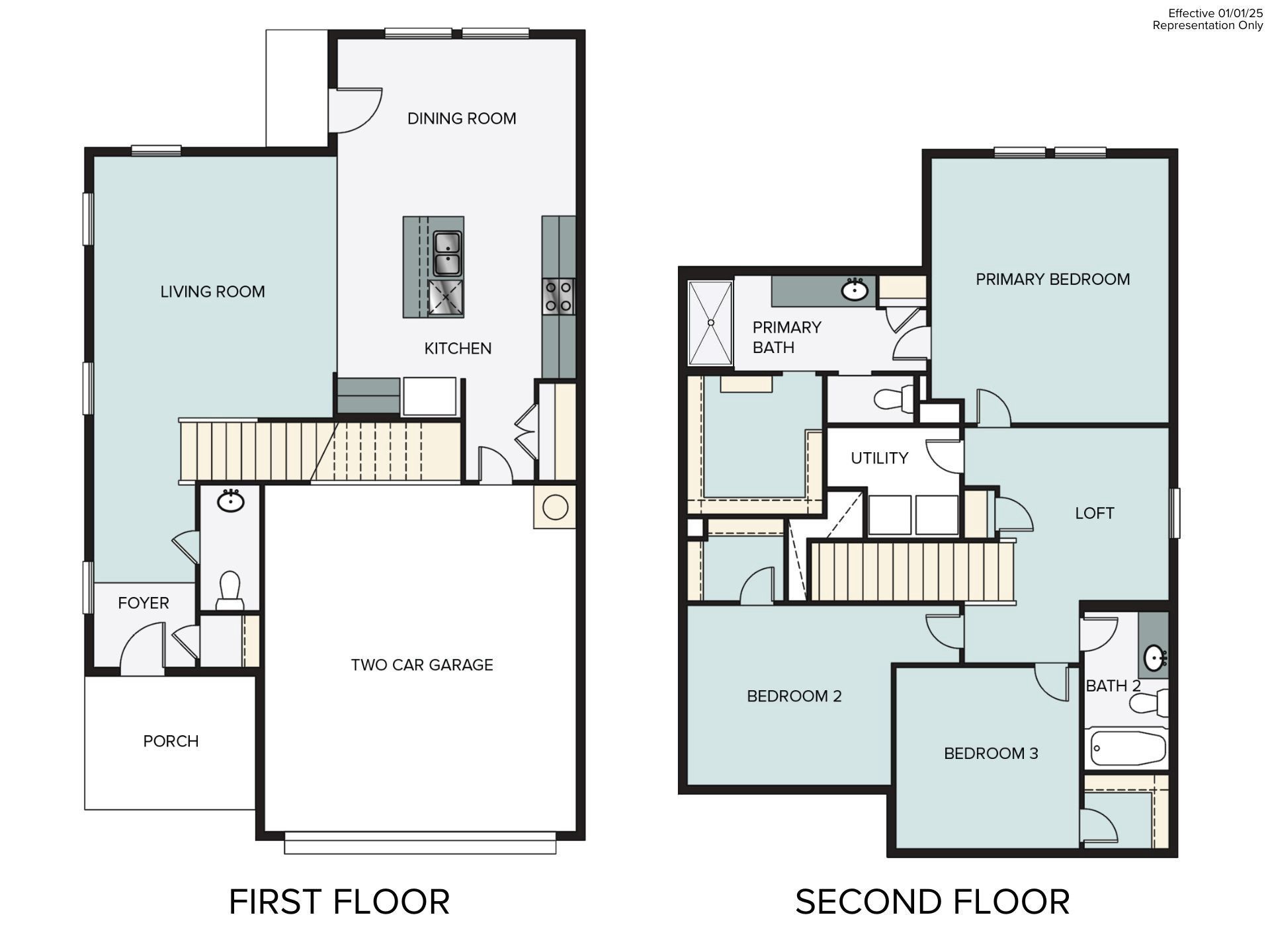 2D floor plan layout for the 1782 by Brohn Homes in Harvest Ridge, Elgin, TX (Image 1). 2D floor plan layout for the 1782 by Brohn Homes in Harvest Ridge, Elgin, TX (Image 1).