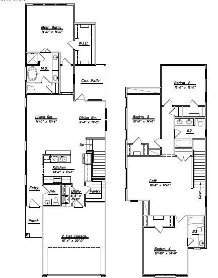 2D floor plan layout for the Floor Plan 2470 by Colina Homes in Splendora Fields, Splendora, TX (Image 1).