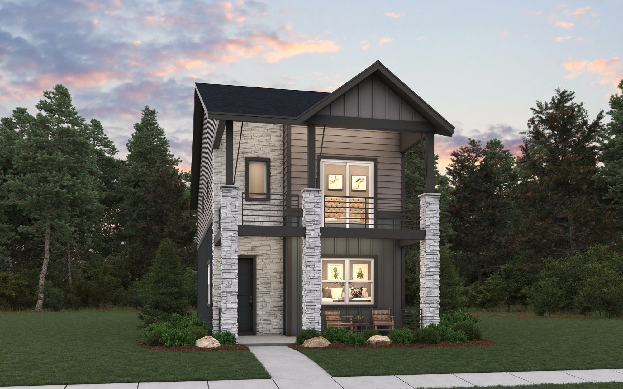 Front exterior of a new home in Uplands, Westminster, CO, highlighting curb appeal (Image 1). Front exterior of a new home in Uplands, Westminster, CO, highlighting curb appeal (Image 1).