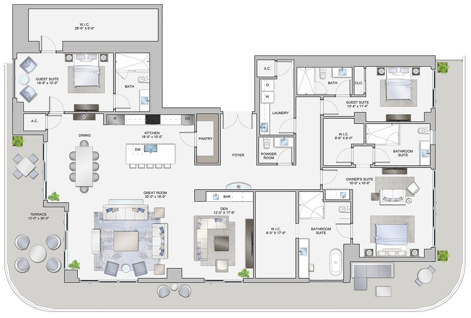 2D floor plan layout for the Estate C by Kolter Urban in ONE Tampa, Tampa, FL (Image 1). 2D floor plan layout for the Estate C by Kolter Urban in ONE Tampa, Tampa, FL (Image 1).